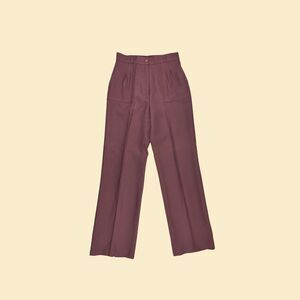 1970s purple high waisted pants by Lerner Shops, vintage size 11/12 high rise